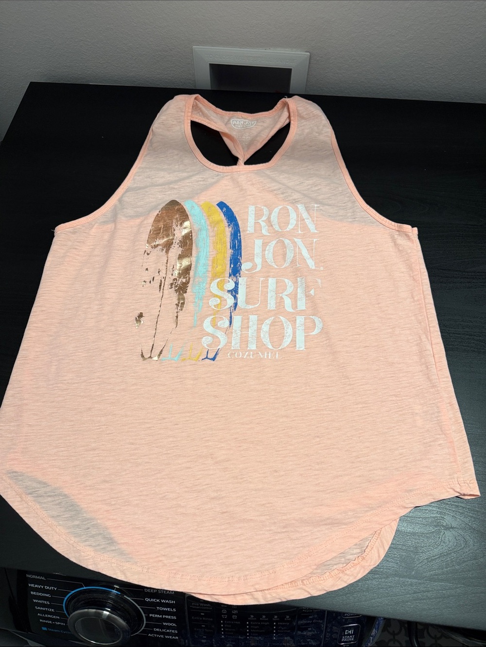 Ron Jon Surf Shop Women's Peach Racerback Tank